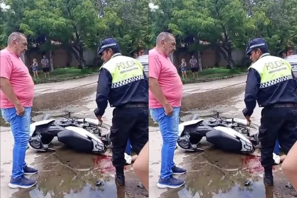 Se difundió el video del accidente en el que Enrique Romero estuvo involucrado