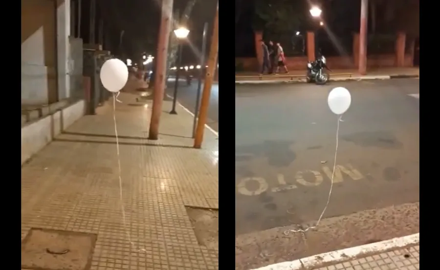 Video: un globo persiguió a una familia en plena calle y generó terror en Misiones.