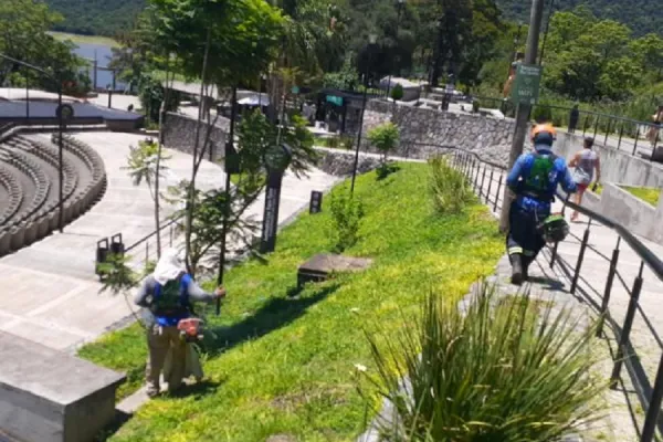 Temporada turística: refuerzan las tareas de desmalezamiento y fumigación en El Cadillal