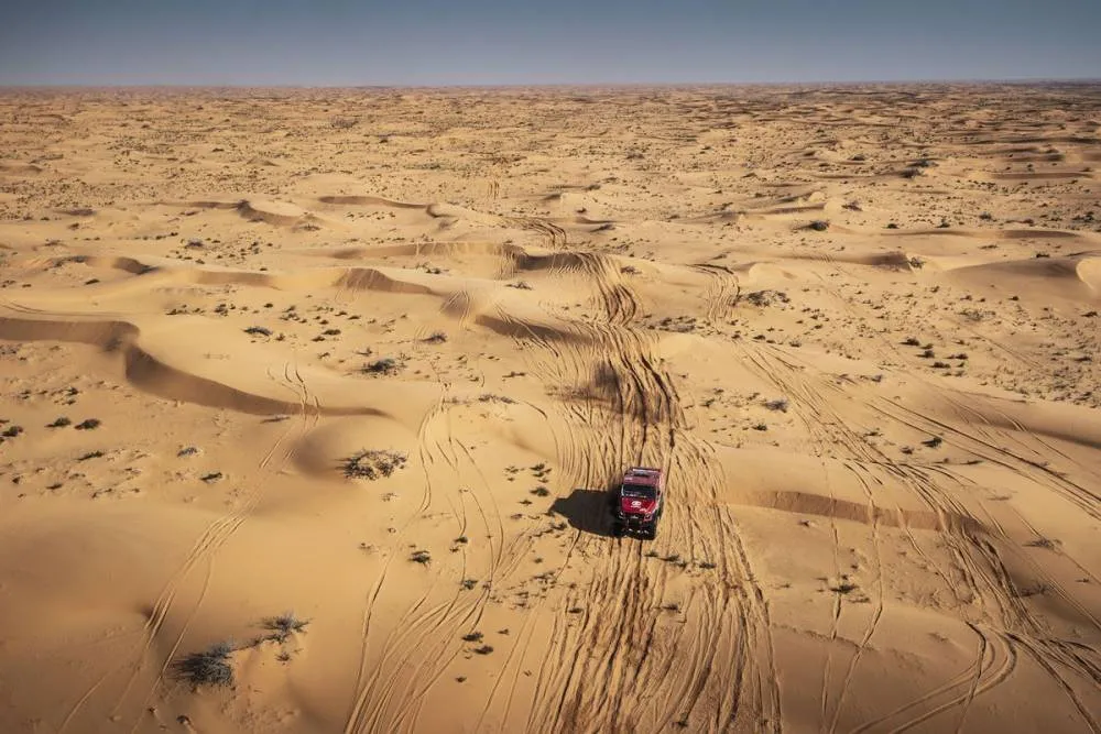 EMPTY QUARTER. El enorme desierto árabe será el desafío mayor para la caravana.