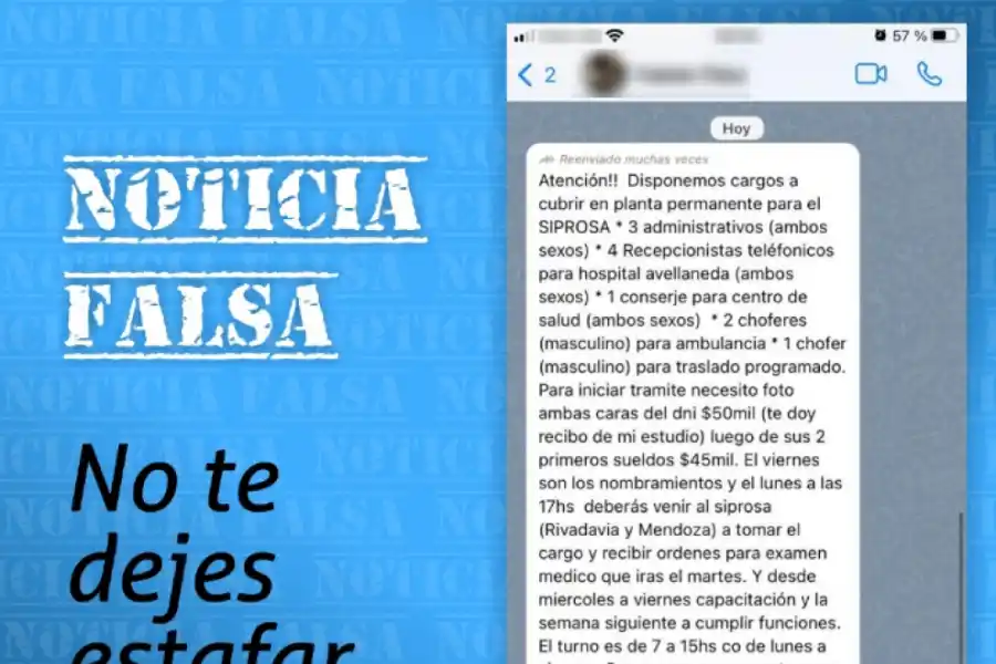 El comunicado que se emitió para advertir a la población