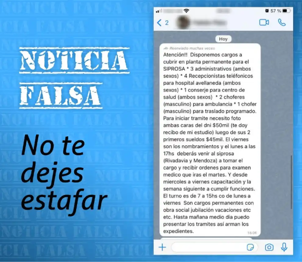 El comunicado que se emitió para advertir a la población