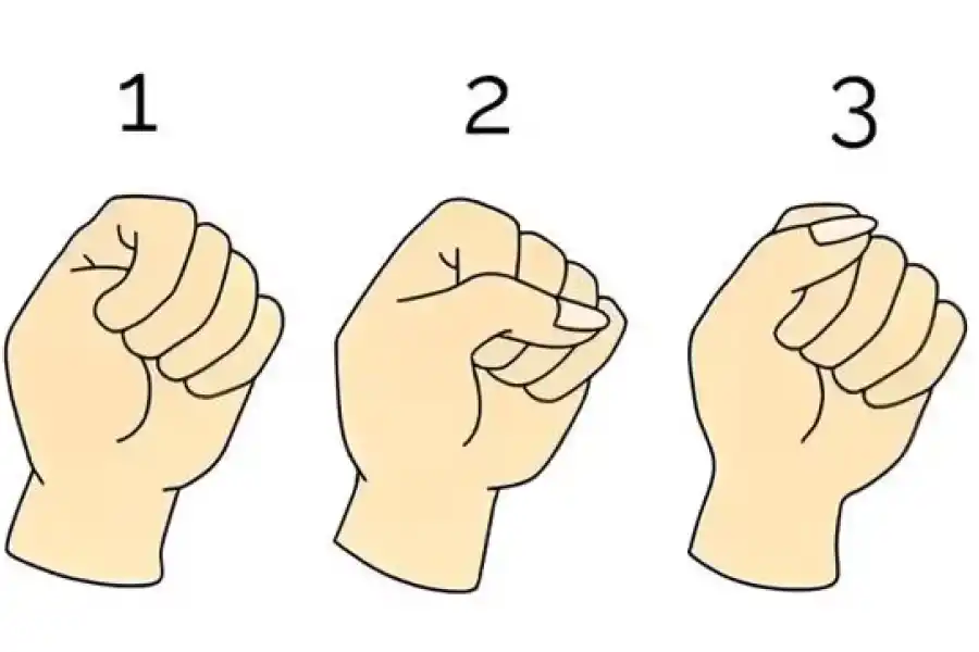 Compará la forma en que cerraste la mano con alguna de estas opciones y elgí la que se adecúe más