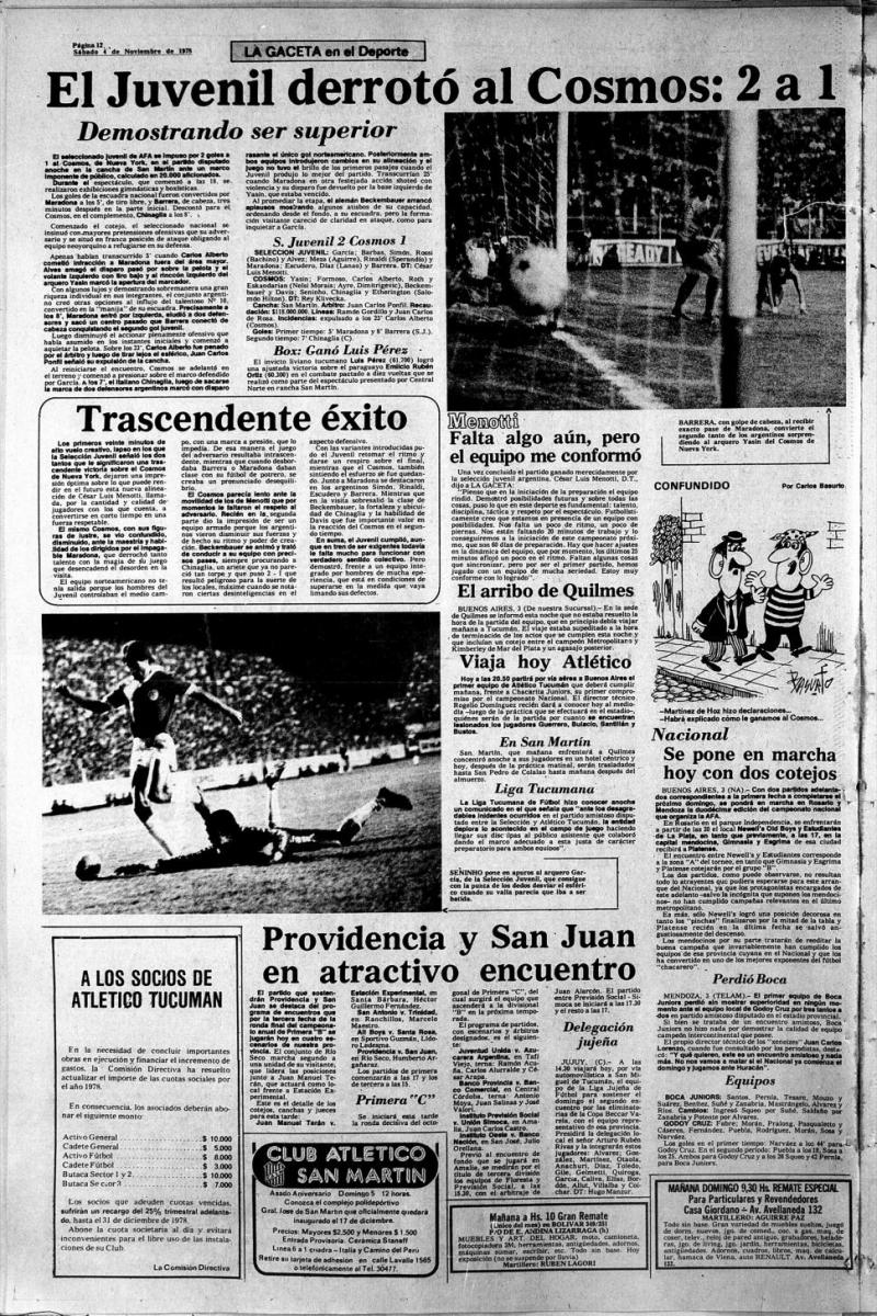 Franz Beckenbauer estuvo hace 45 años en Tucumán y se enfrentó a Maradona