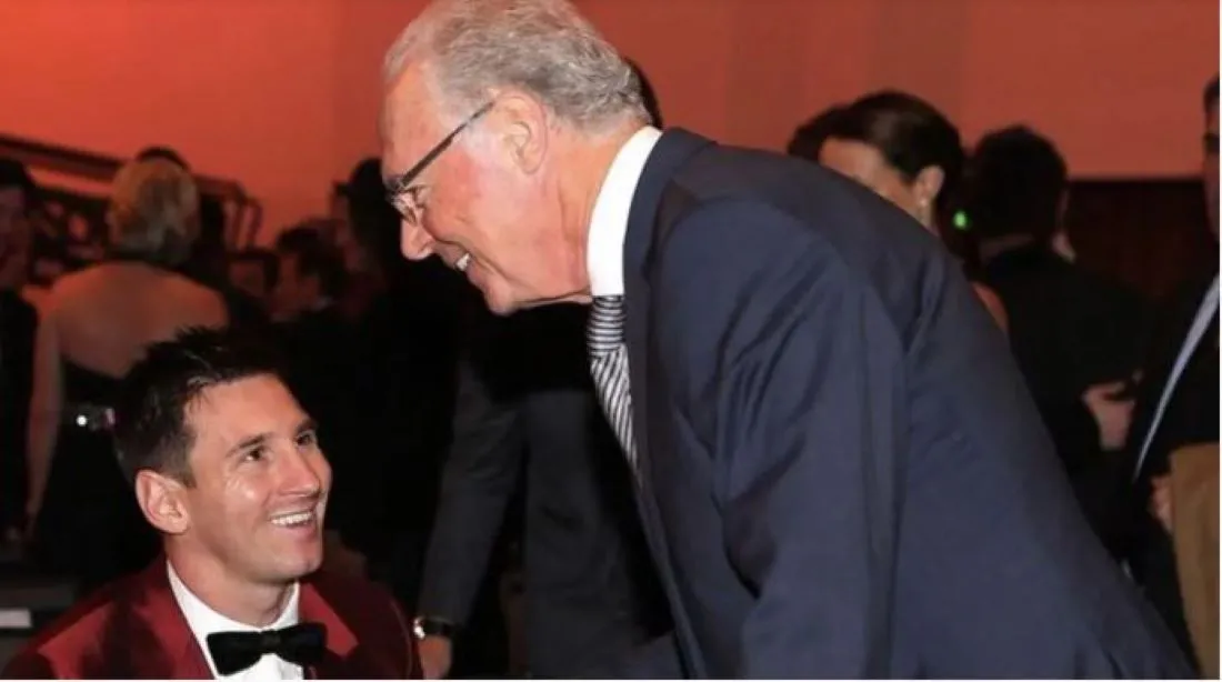ENCUENTRO. Messi y Beckenbauer coincidieron en un evento hace un par de años.