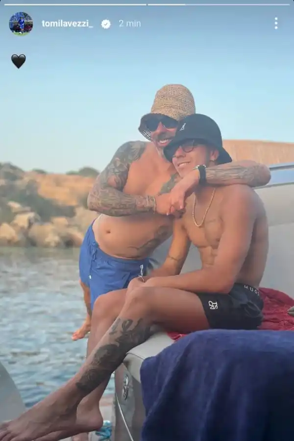 El hijo del Pocho Lavezzi publicó una foto junto a su padre