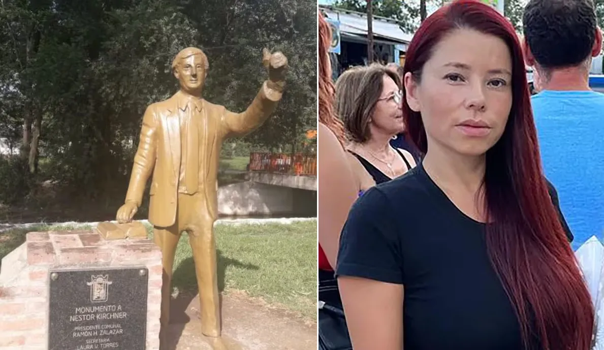 Intendenta cumplió su promesa: quitó una estatua de Néstor Kirchner