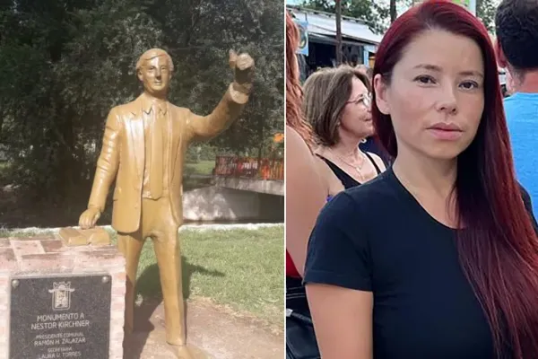 Intendenta cumplió su promesa: quitó una estatua de Néstor Kirchner