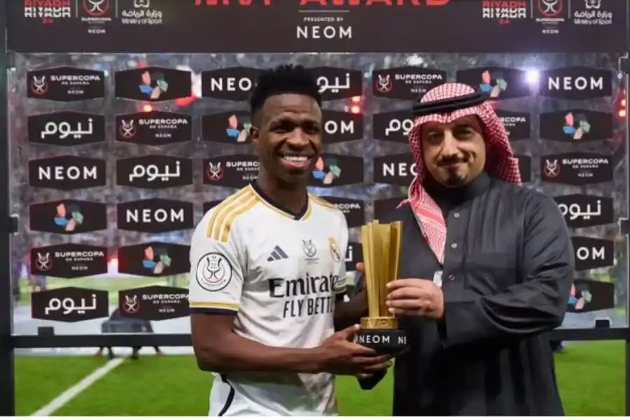 GALARDONADO. Vinicius Jr. fue el Jugador Más Valioso de la final.