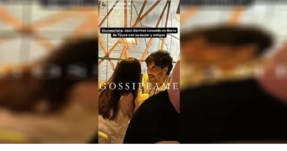 La foto de Darthes cenando con su familia.