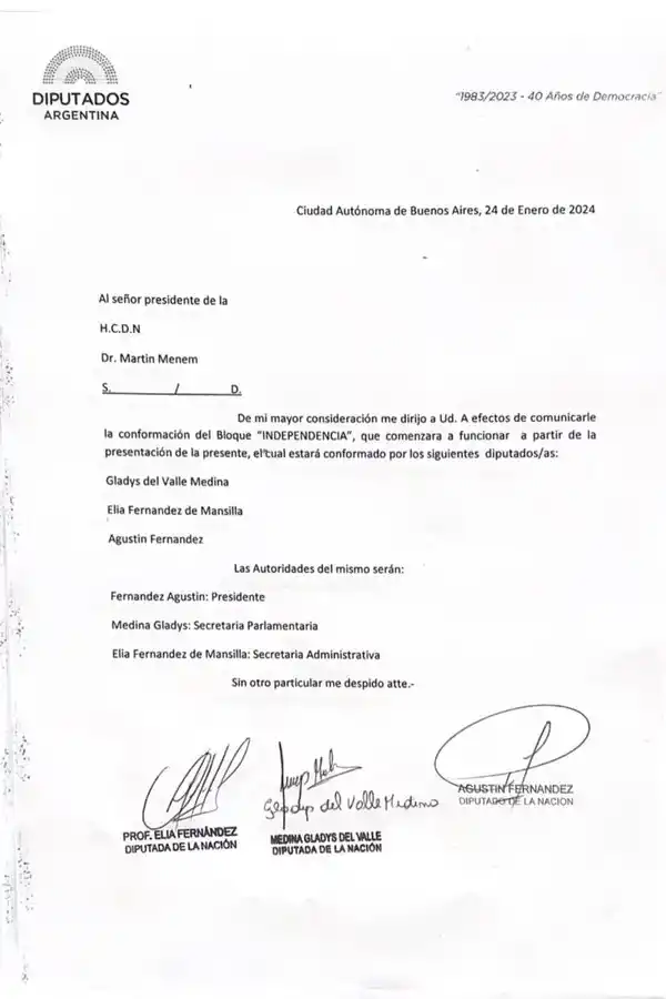 Tras el apoyo de Agustín Fernández a la ley ómnibus, tres diputados tucumanos conformarán su propio bloque