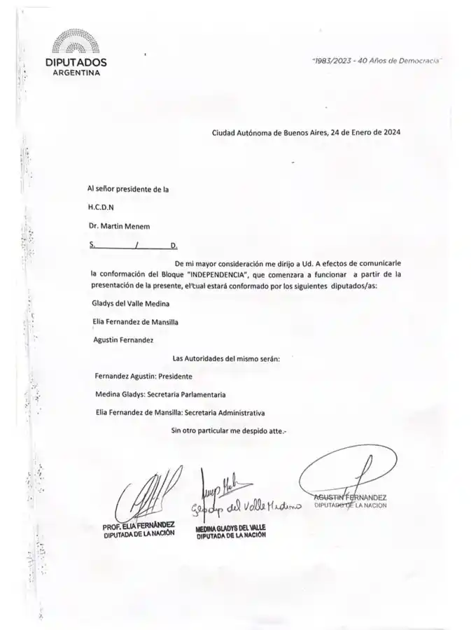 Tras el apoyo de Agustín Fernández a la ley ómnibus, tres diputados tucumanos conformarán su propio bloque