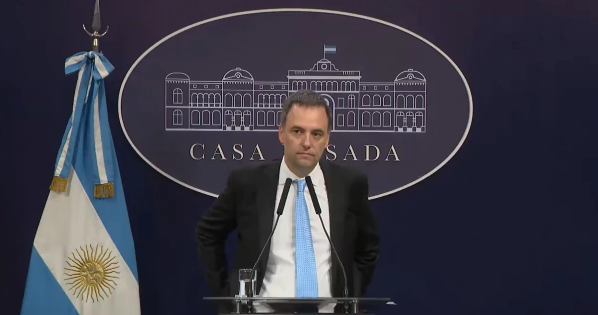 Manuel Adorni, vocero presidencial. CAPTURA DE VIDEO