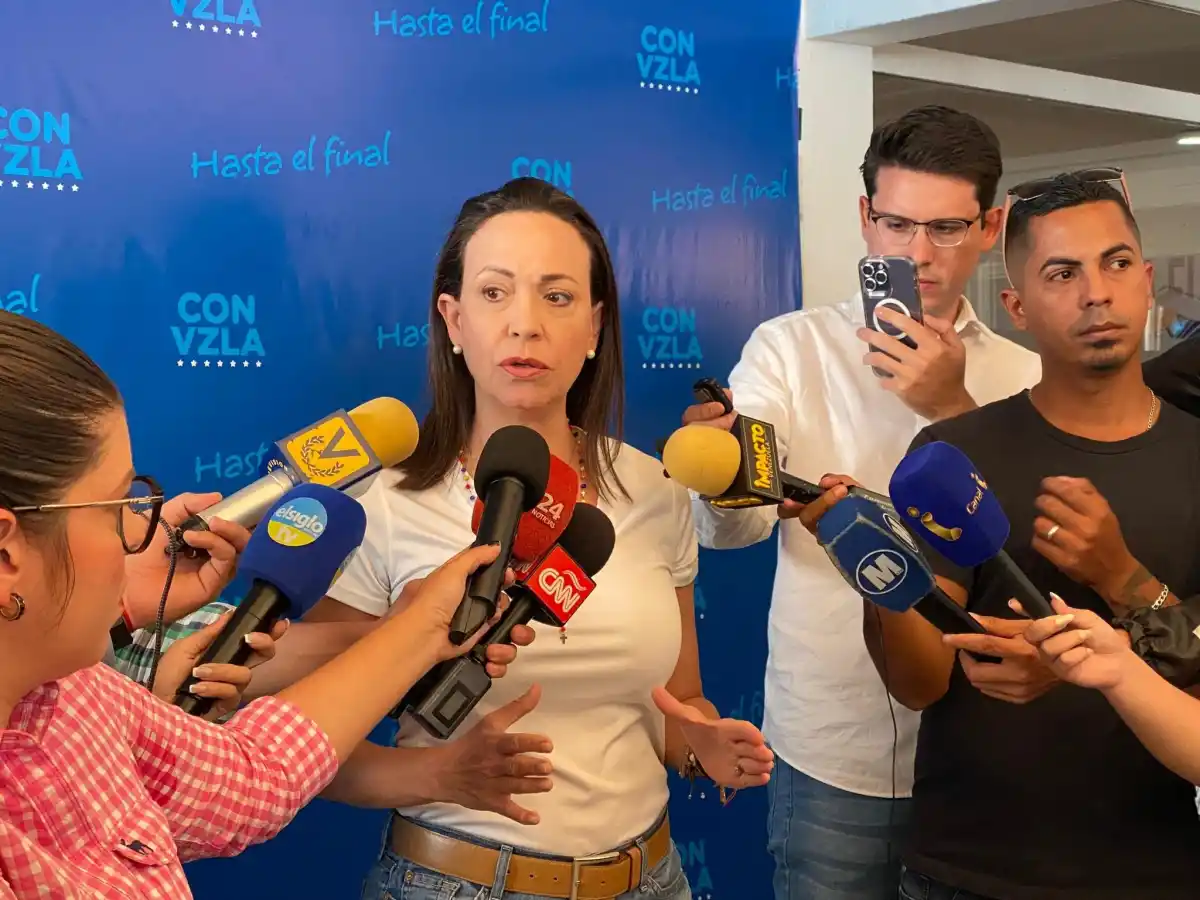 María Corina Machado, dirigente opositora en Venezuela. FOTO TOMADA DE X/@VENTEVENEZUELA.