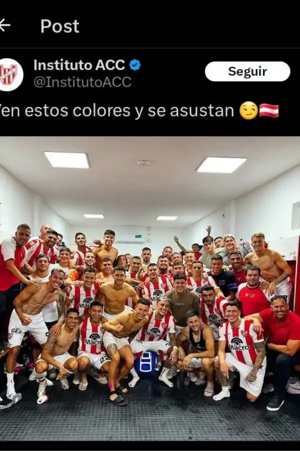 El polémico posteo que realizó la cuenta oficial de Instituto tras la victoria de Atlético Tucumán, y luego borró