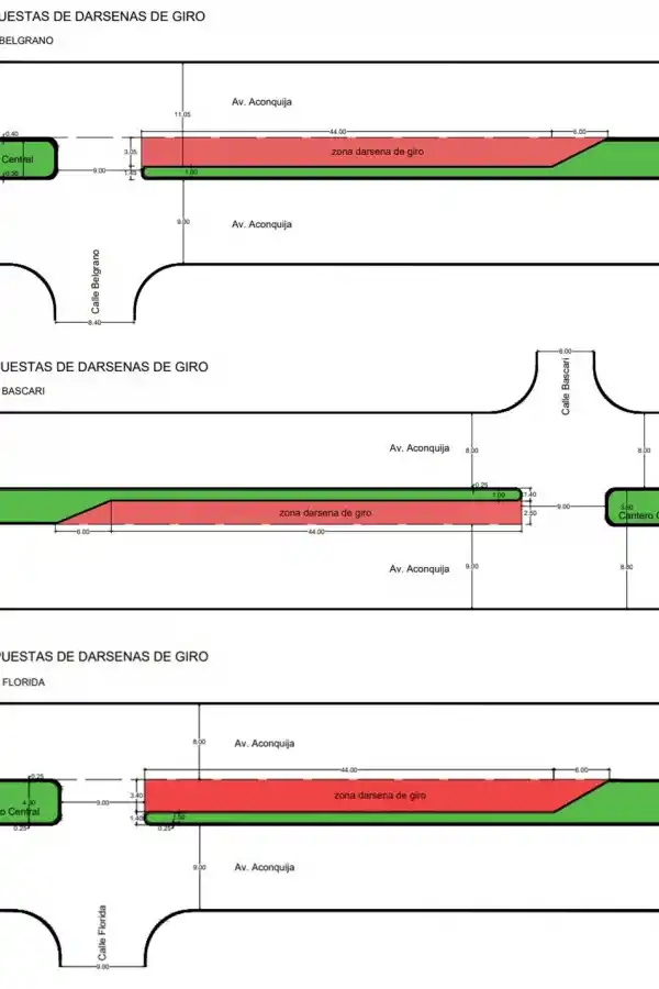 Yerba Buena: realizan nuevas dársenas de giro para mejorar el tránsito