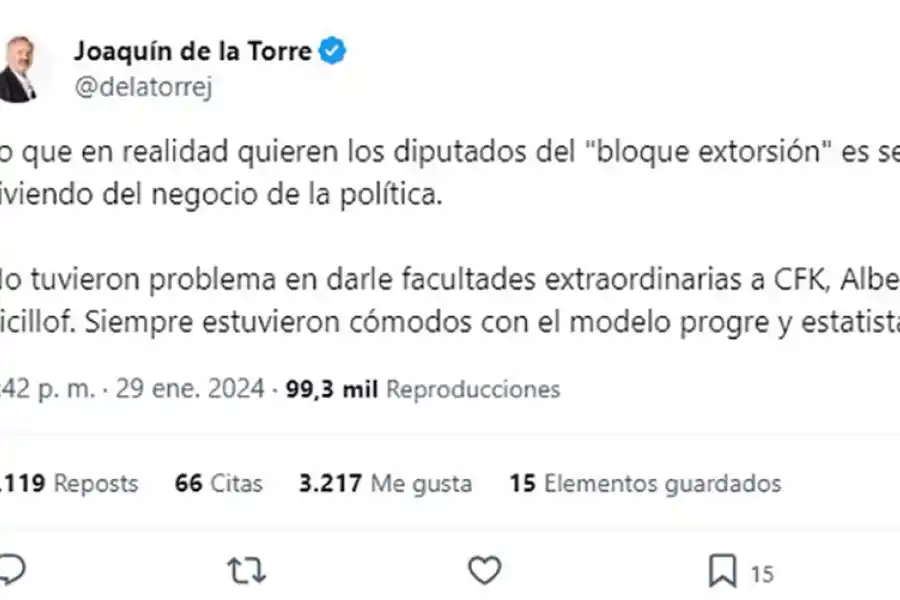 “Bloque extorsión“: el duro mensaje de Milei tras la reunión de Francos por la ley ómnibus