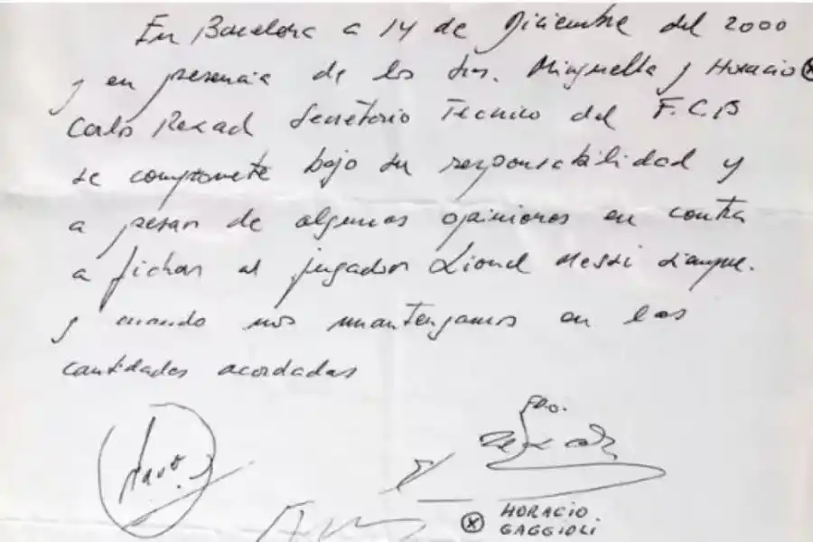La servilleta más cara de la historia es en la que se firmó el primer contrato de Messi