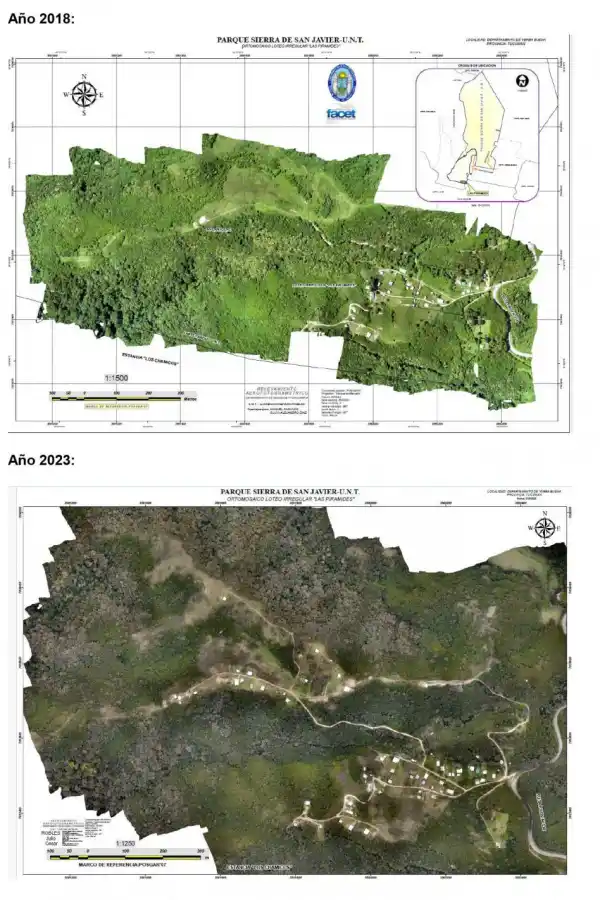 EN CINCO AÑOS. Pese a la orden de suspender las construcciones y la tala, se levantaron unas 30 casas más.