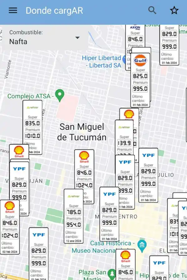 El mapa interactivo de Dónde CargAr