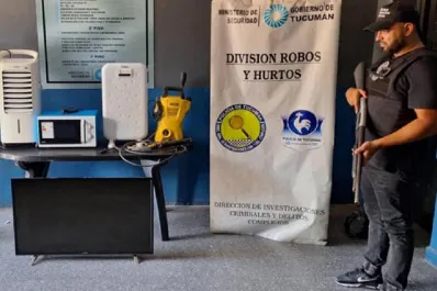 Le desvalijaron la casa y la policía encontró los electrodomésticos en la propiedad de un vecino