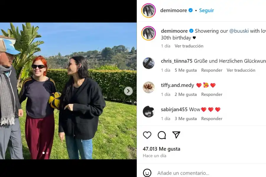 La conmovedora foto de Bruce Willis que compartió Demi Moore