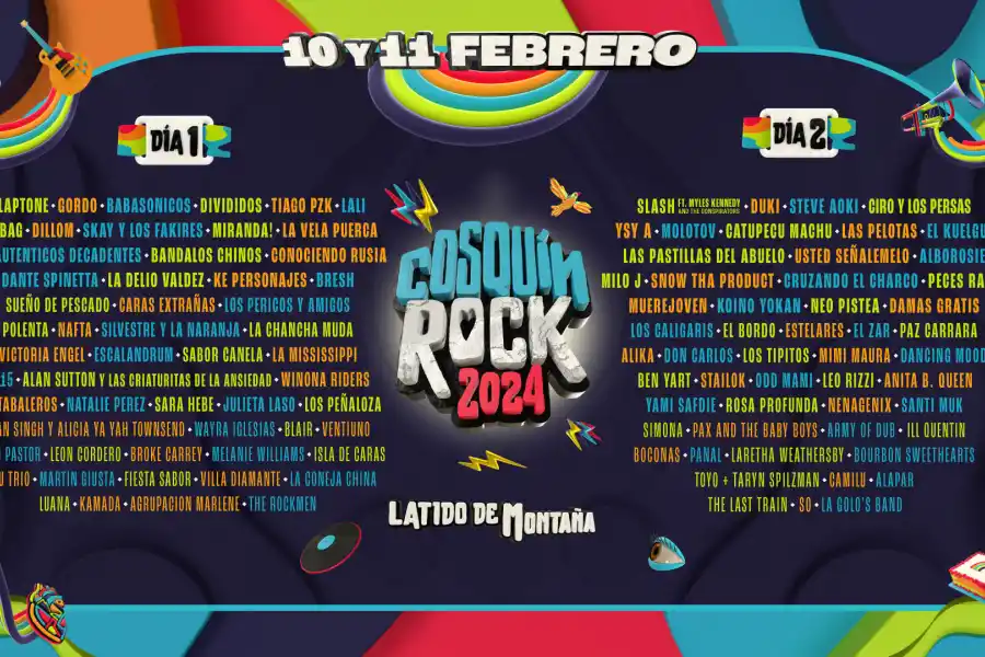 Line up completo del festival