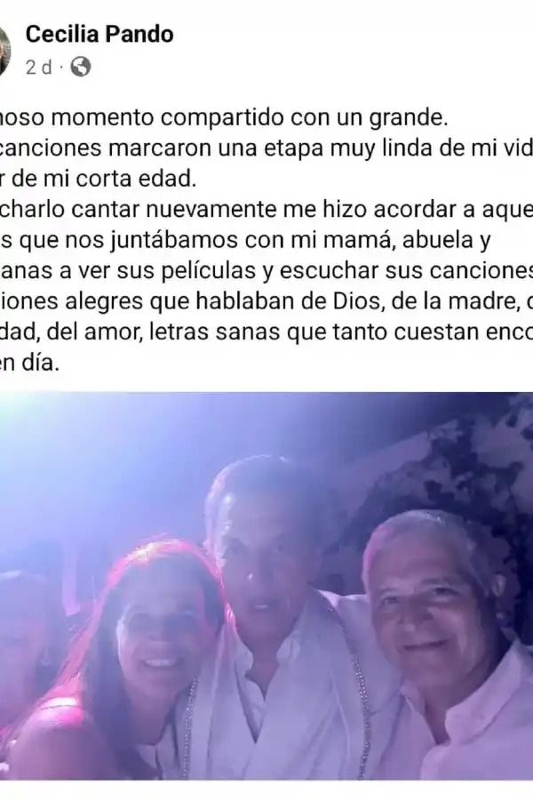 Pando junto a Palito y Olivera.