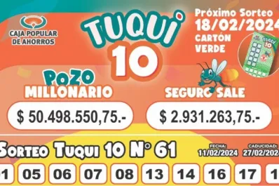 Tuqui 10: cómo salió el sorteo del domingo 11 de febrero
