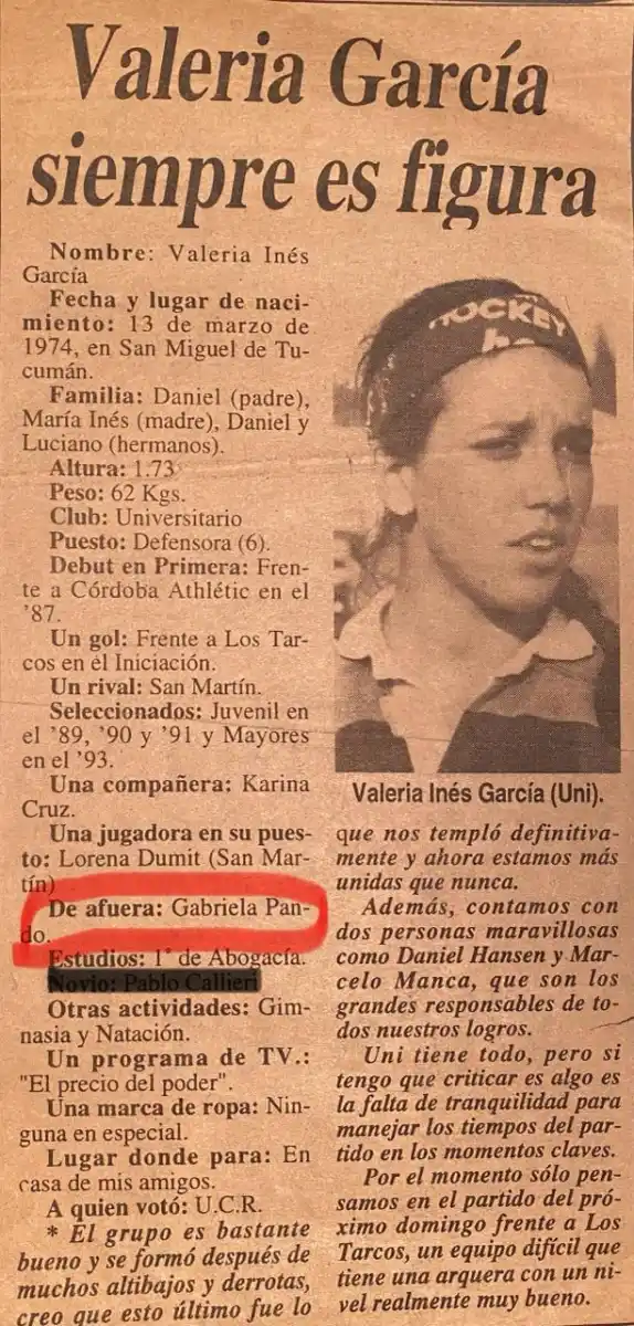 El recuerdo de una jugadora tucumana sobre la Leona Pando