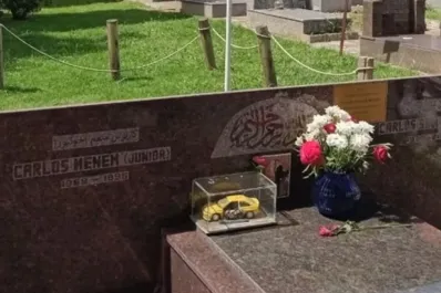 Profanaron las tumbas de Carlos Menem y su hijo