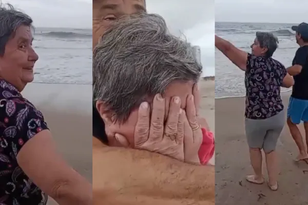 Reacción viral: su hija quiso cumplirle un sueño y la llevó a conocer el mar a los 72 años