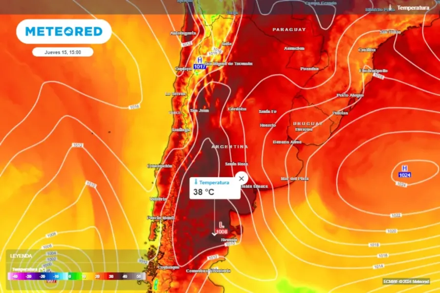 Mapa meteorológico de Meteored