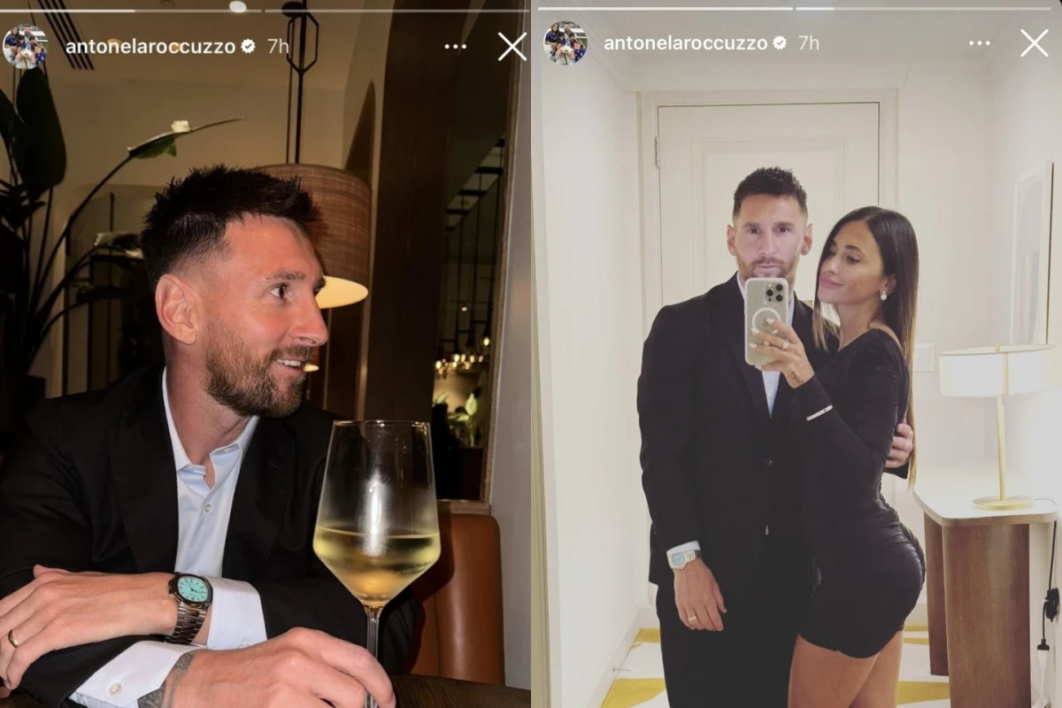 Velada romántica: Antonela y Messi celebraron el fin de la gira de amistosos en un lujoso restaurante.