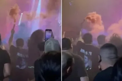Falta de conciencia: prendieron una bengala durante un show dentro de un espacio cerrado