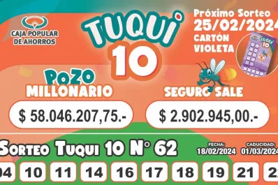 Tuqui 10: cómo fue el sorteo del domingo 18 de febrero
