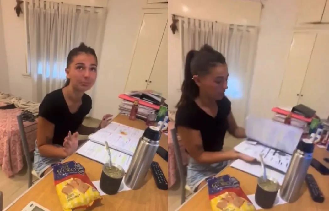 Video: no soportó el estrés de los exámenes y se volvió viral en redes sociales