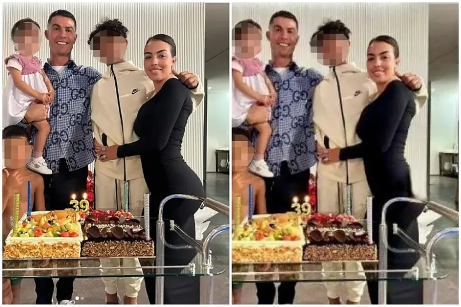 El antes y después de la foto de la esposa de Cristiano Ronaldo censurada en Irán