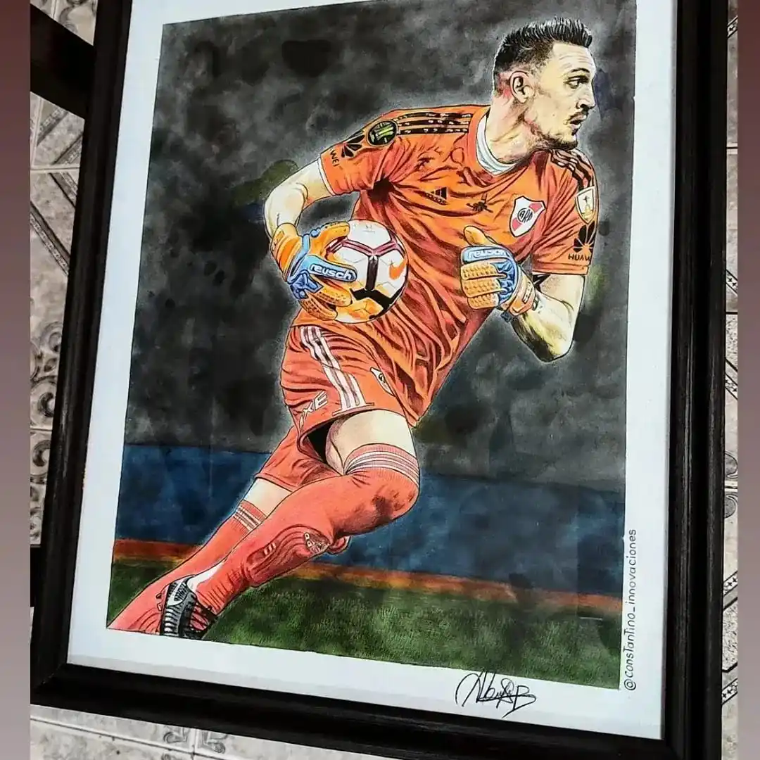 Luego de darle uno de sus retratos a Armani, quiere llegar a Messi