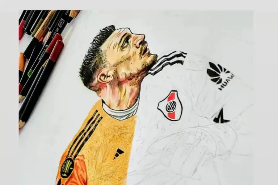 Luego de darle uno de sus retratos a Armani, quiere llegar a Messi