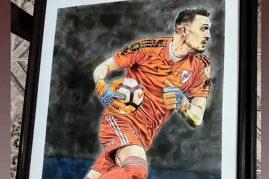 Luego de darle uno de sus retratos a Armani, quiere llegar a Messi