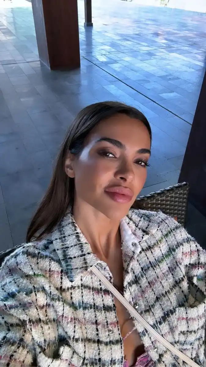 Otra de las imágenes que compartió Joana Sanz, en este caso minutos antes de que se conozca la sentencia a Dani Alves