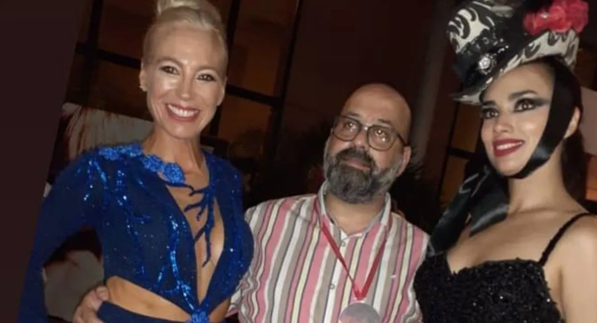 Mercedes de la Vega (de azul) y Marcelo Dip.