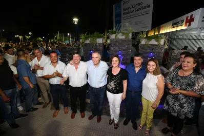 Jaldo inauguró importantes obras en Alderetes