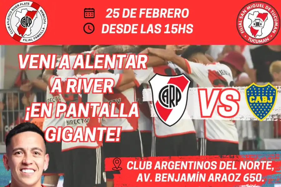 En Tucumán hay lugar para que millonarios y xeneizes se junten a ver el Superclásico