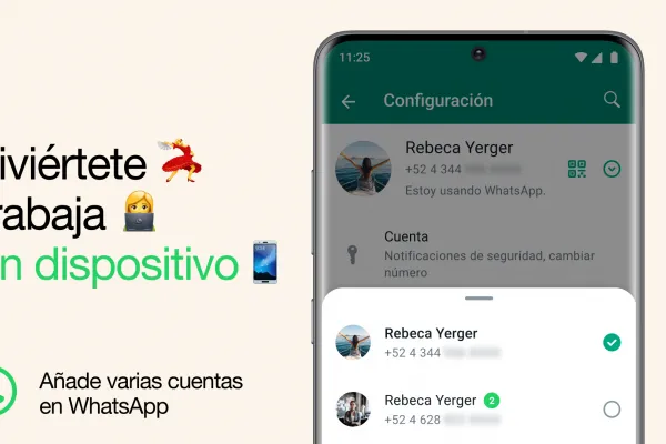 WhatsApp ahora permite mantener dos cuentas abiertas en el mismo dispositivo