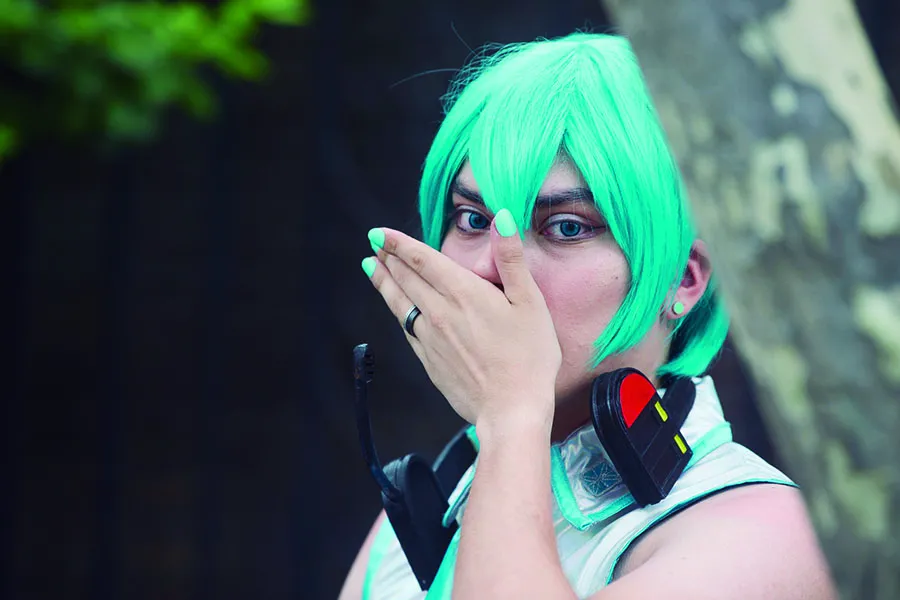 HATSUNE MIKU. Uno de los jóvenes más llamativos de la jornada, gastó más de $100.000 en su disfraz.