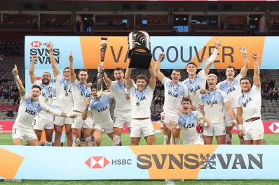 Los Pumas 7s derrotaron a All Blacks y son tricampeones del Seven de Vancouver