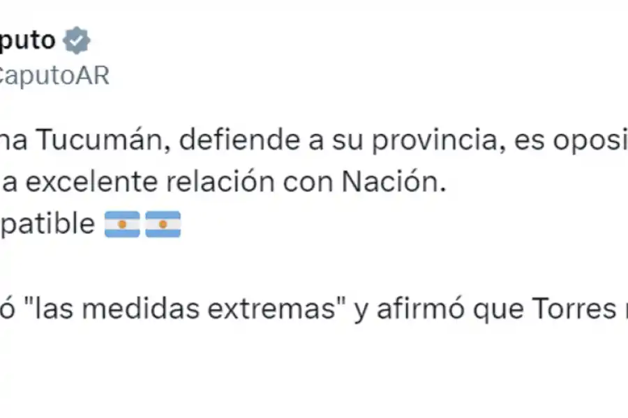 FOTO TOMADA DE X/@LUISCAPUTOAR.