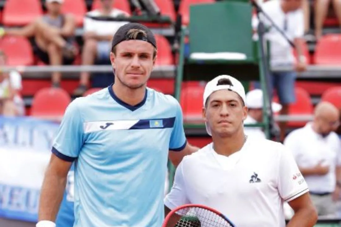 COMPLICADO. Popko (izquierda) complicó a Báez en la Copa Davis. Mañana jugará en la cancha central del Tucumán Lawn Tennis.